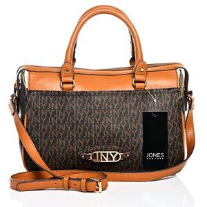Jones New York Brenna Handbag, Vegan Leather Brown Handbag, NWT Womens Purse